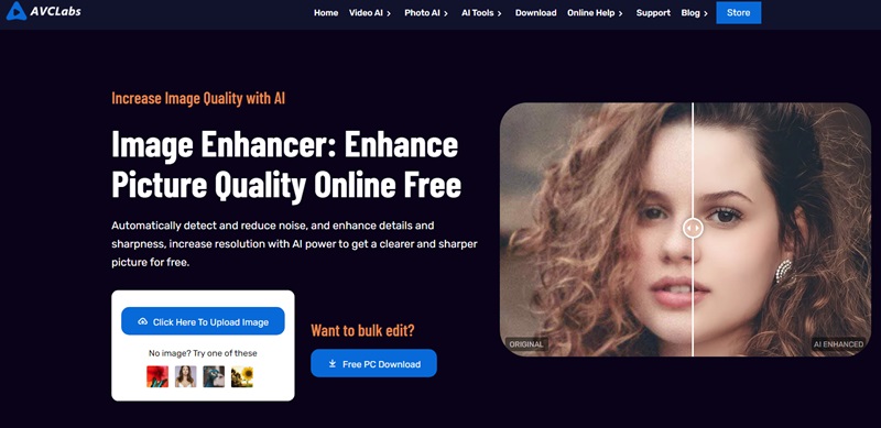 avclabs online image enhancer