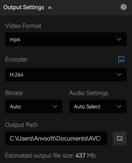 video output settings